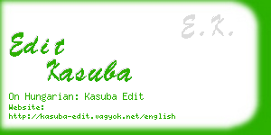 edit kasuba business card